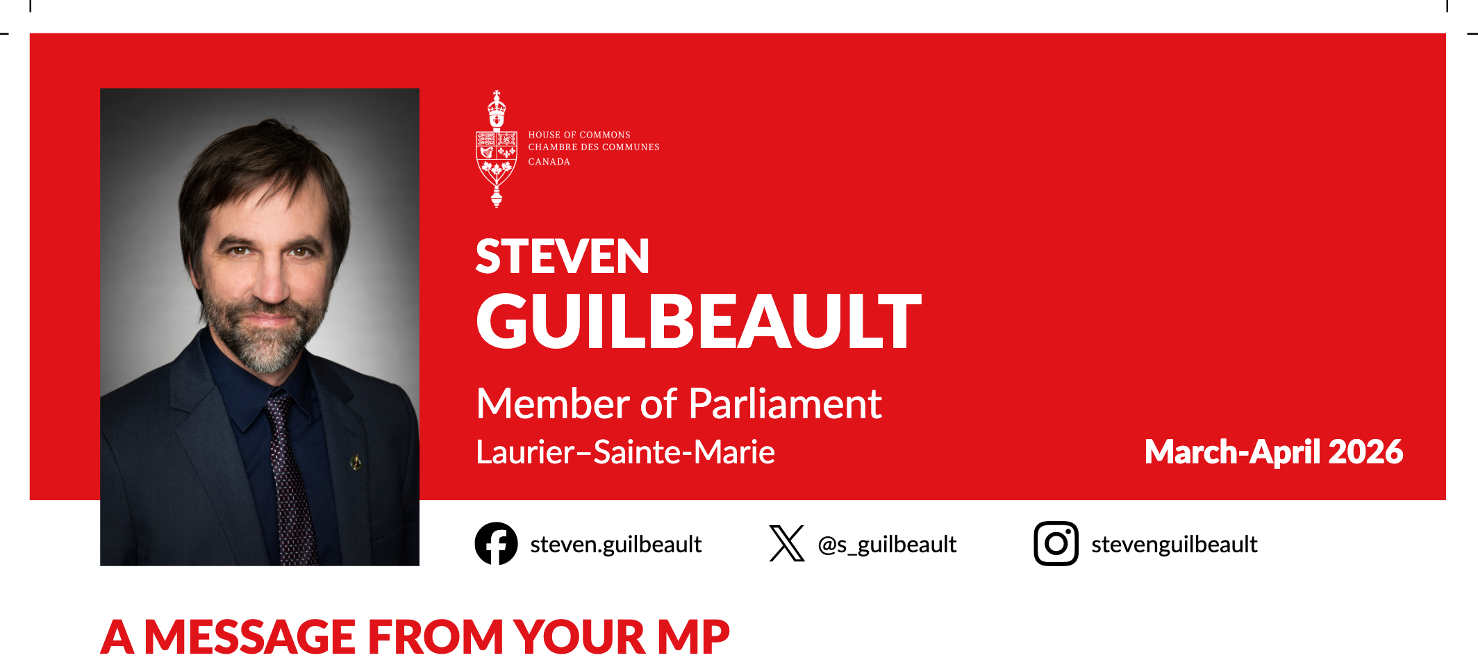 Householder- A MESSAGE FROM YOUR MP